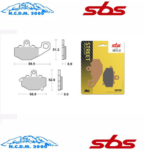Sbs 687ls pastiglie freno - pastiglie,